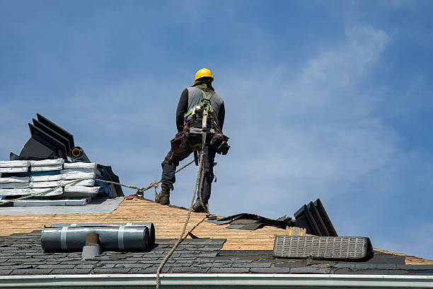 Professional Gutter Installation technician working in Wolfeboro Falls, NH